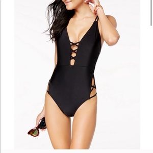 Jessica Simpson Venice One Piece Swimsuit Black
